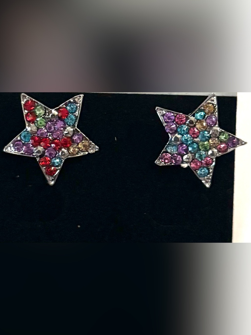 Fashion Jewelry Multicolor Crystal Star Stud Earrings